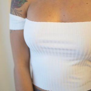 Off Shoulder Crop Top